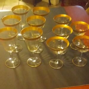 1930s tiffin crystal franscian stem ware